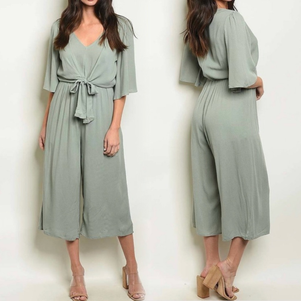 Elegant Sage Green Jumpsuit